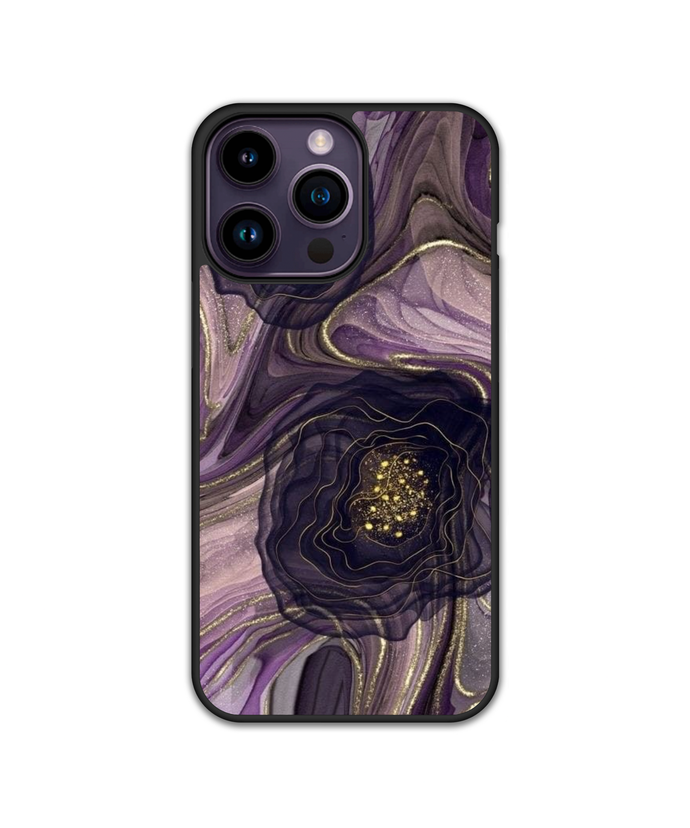Силиконов Premium Marble Кейс - Black Rose