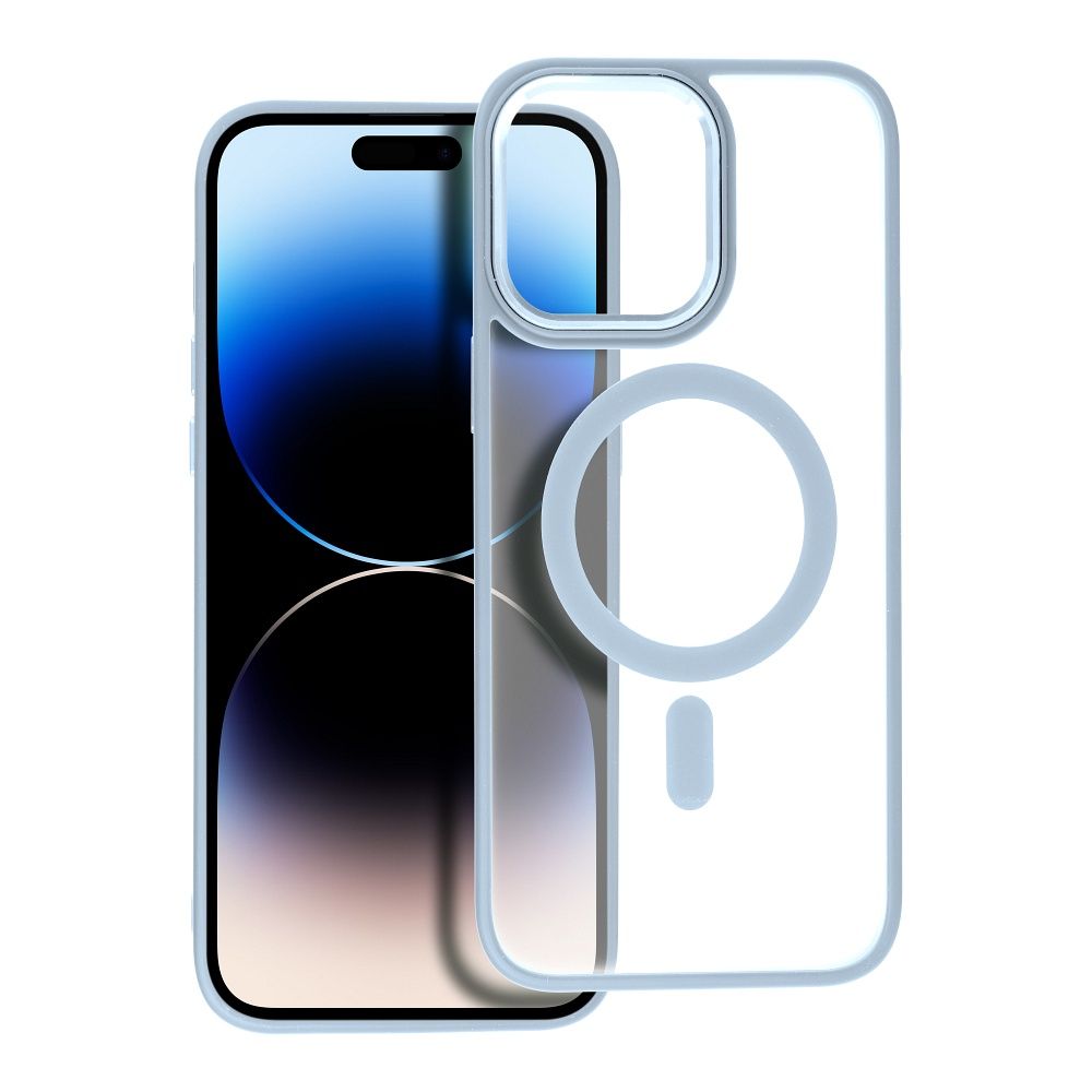 Силиконов MagSafe калъф Matte Mag Cover iPhone 15 – син