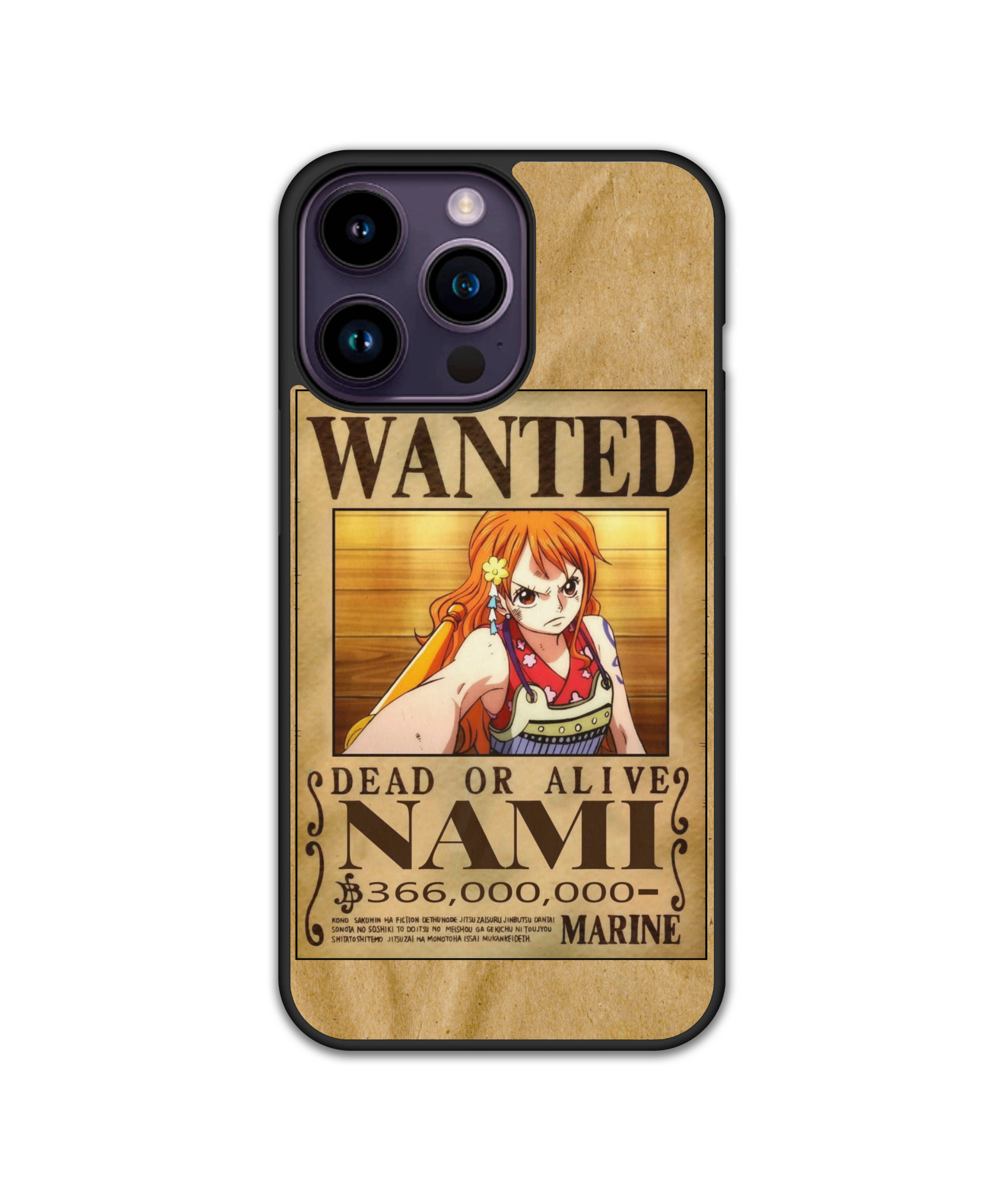 Силиконов One Piece Кейс - Nami Wanted Poster
