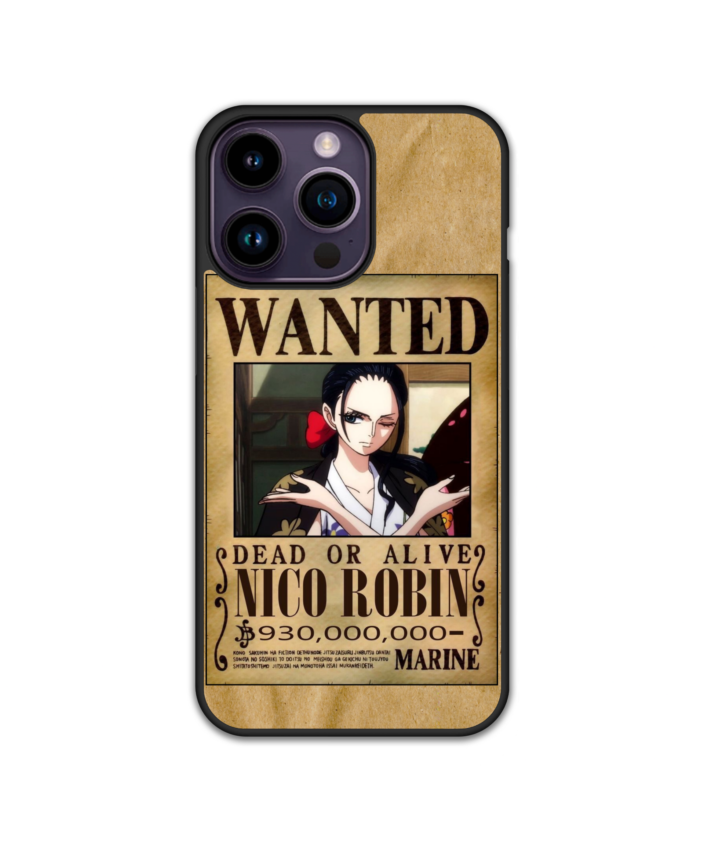 Силиконов One Piece Кейс - Nico Robin Wanted Poster