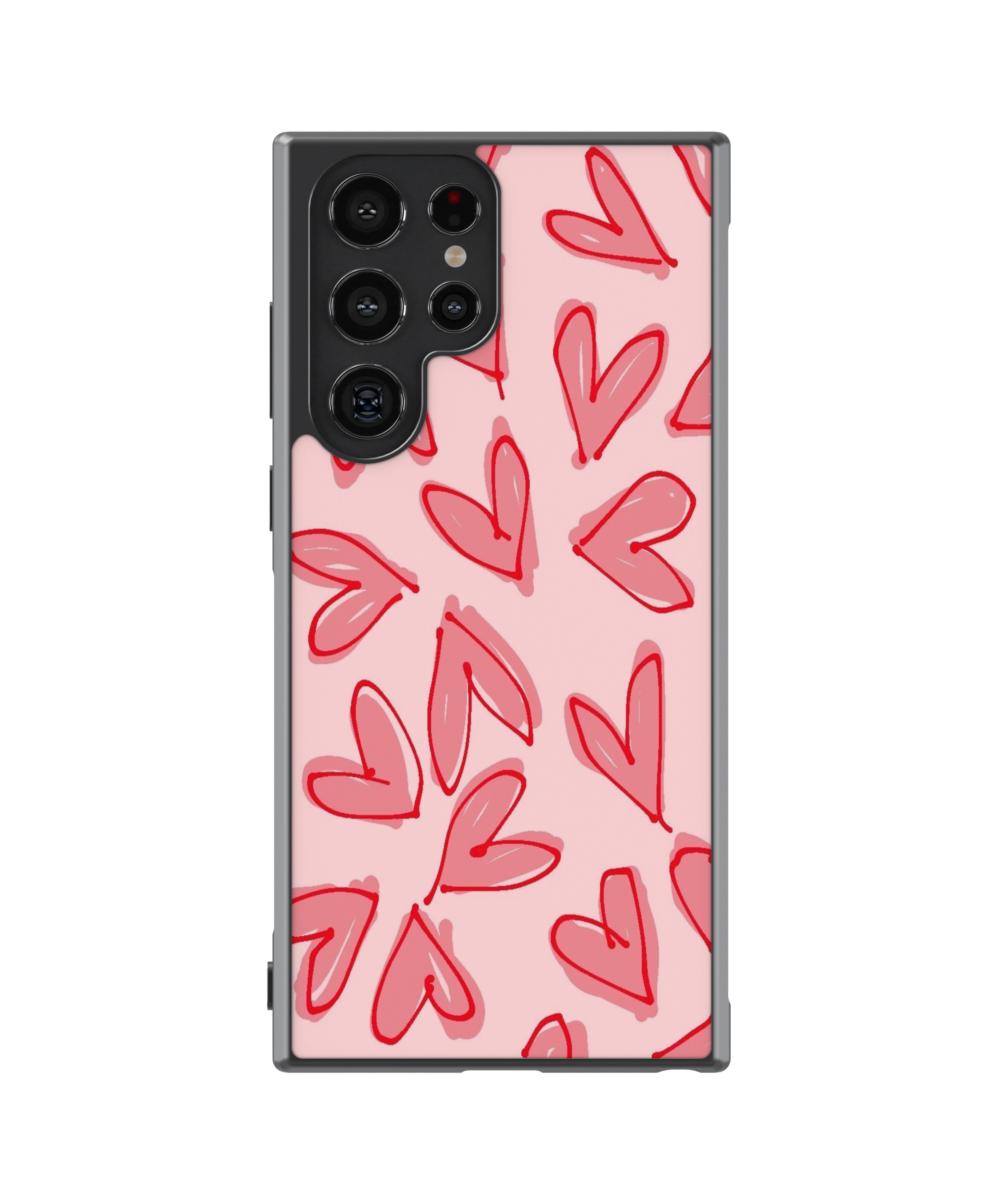 Силиконов Кейс - Smile Rosy Hearts