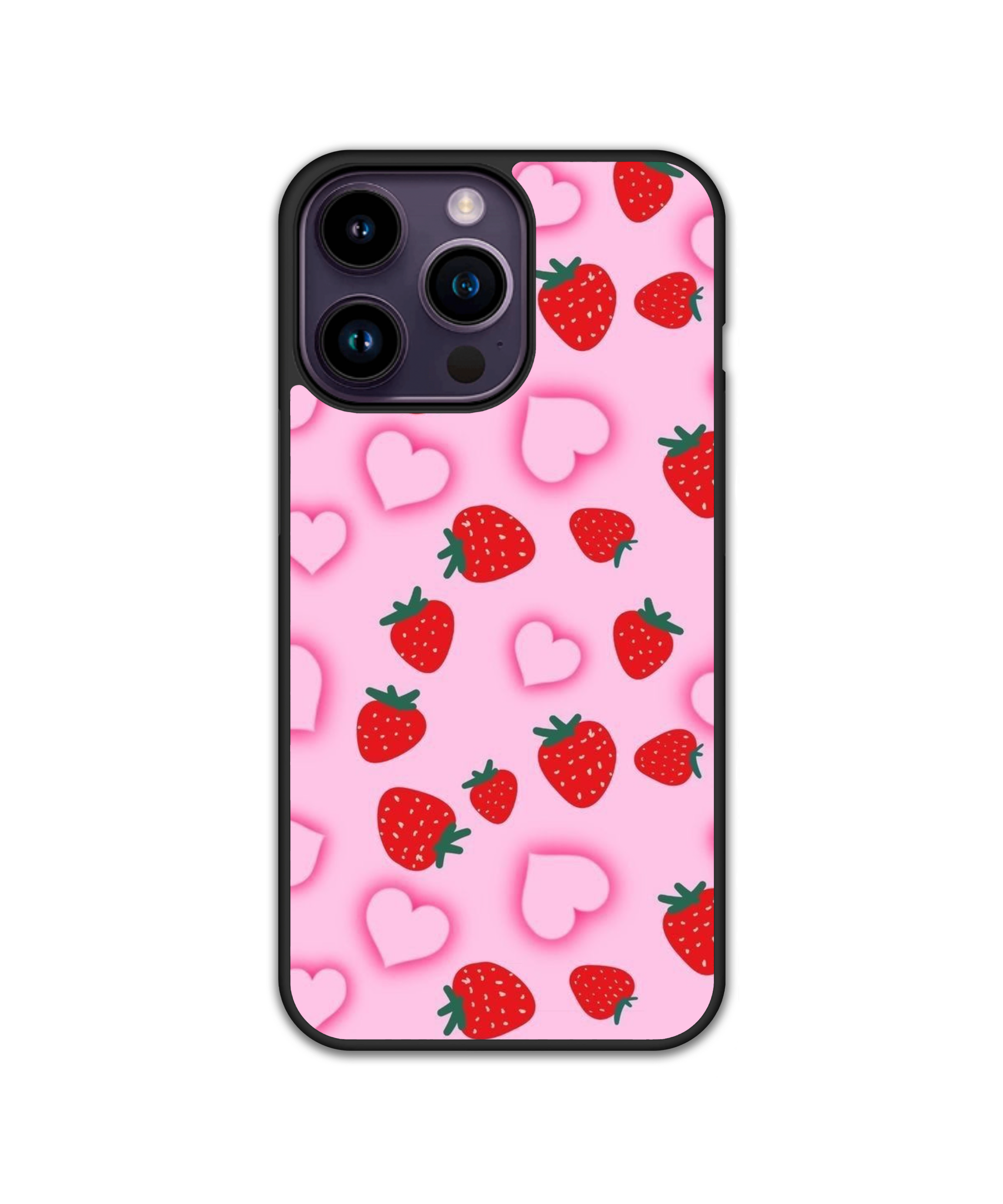 Силиконов Кейс - Smile Strawberry Hearts