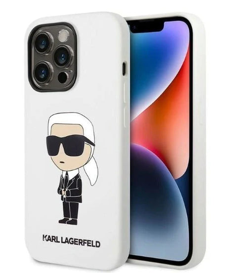 Оригинален кейс за iPhone 14 Pro - Karl Lagerfeld Silicone Ikonik