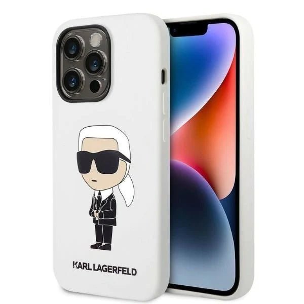 Оригинален кейс за iPhone 14 Pro - Karl Lagerfeld Silicone Ikonik