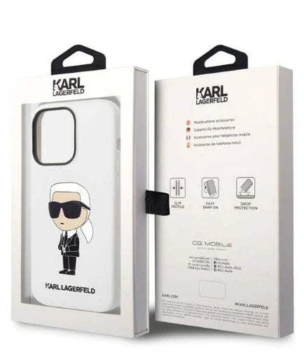 Оригинален кейс за iPhone 14 Pro - Karl Lagerfeld Silicone Ikonik