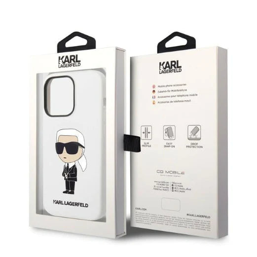 Оригинален кейс за iPhone 14 Pro - Karl Lagerfeld Silicone Ikonik