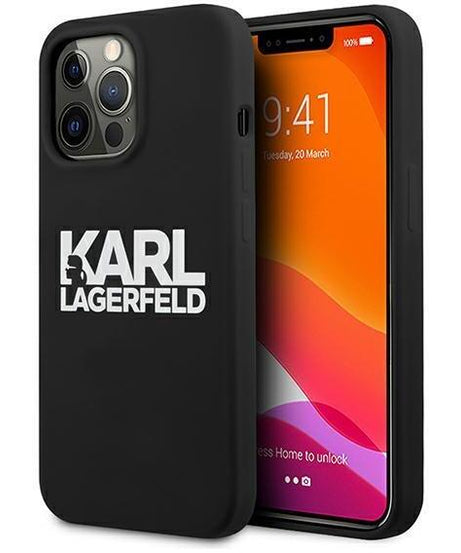 Оригинален кейс за iPhone 13 Pro - Karl Lagerfeld Silicone Stack Logo