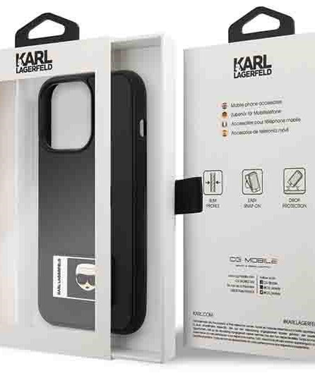 Оригинален кейс за iPhone 13 Pro - Karl Lagerfeld Ikonik Patch
