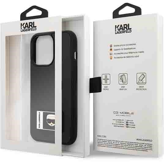 Оригинален кейс за iPhone 13 Pro - Karl Lagerfeld Ikonik Patch
