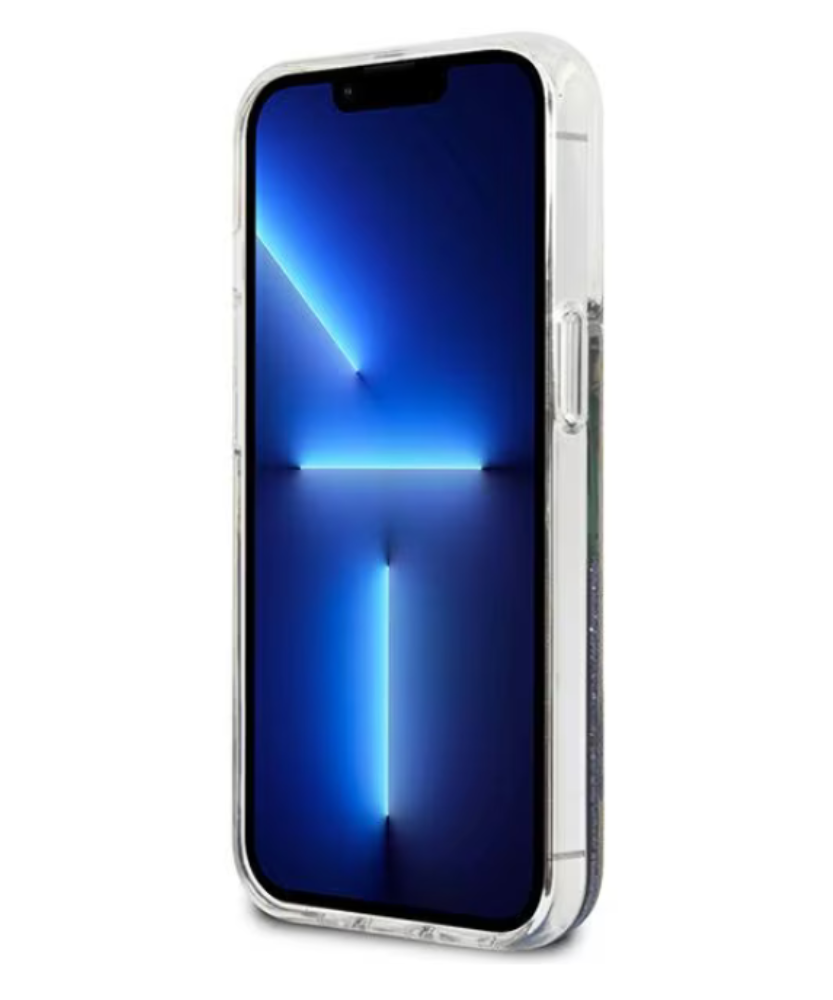 Оригинален кейс за iPhone 13 Pro Max - GUESS Flower Liquid Glitter