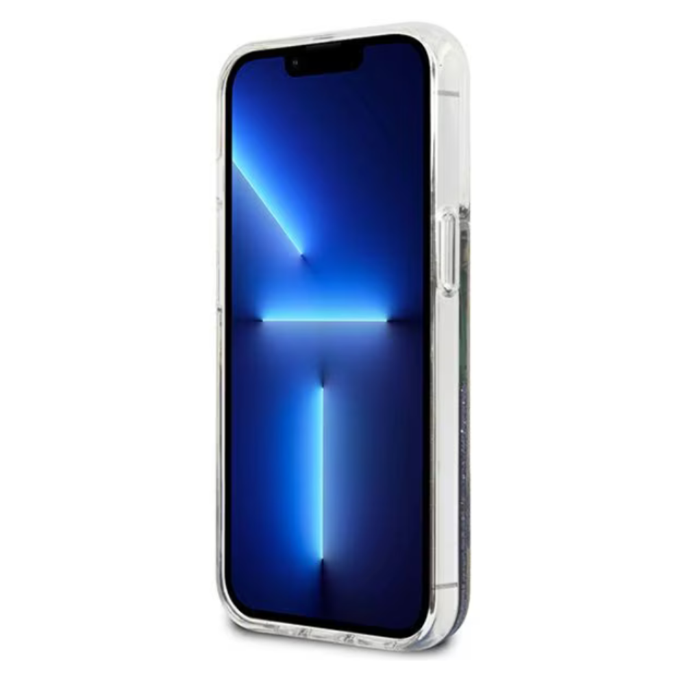 Оригинален кейс за iPhone 13 Pro Max - GUESS Flower Liquid Glitter