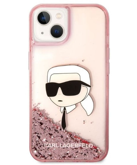 Оригинален кейс за iPhone 14 - Karl Lagerfeld Liquid Glitter Karl's Head
