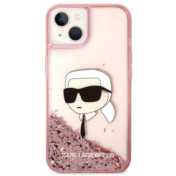Оригинален кейс за iPhone 14 - Karl Lagerfeld Liquid Glitter Karl's Head