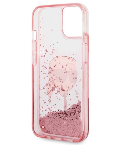 Оригинален кейс за iPhone 14 - Karl Lagerfeld Liquid Glitter Karl's Head