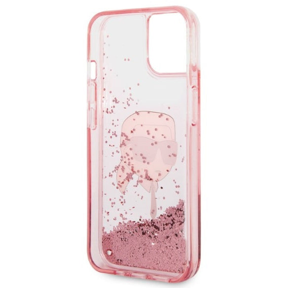 Оригинален кейс за iPhone 14 - Karl Lagerfeld Liquid Glitter Karl's Head