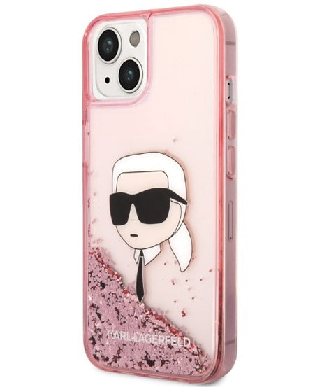 Оригинален кейс за iPhone 14 - Karl Lagerfeld Liquid Glitter Karl's Head