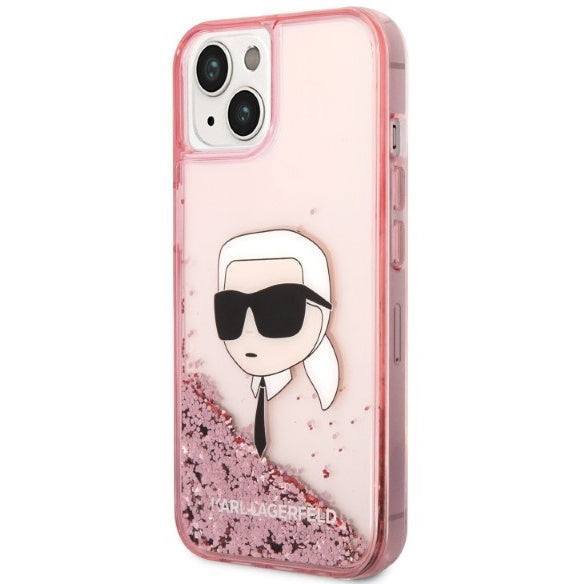 Оригинален кейс за iPhone 14 - Karl Lagerfeld Liquid Glitter Karl's Head