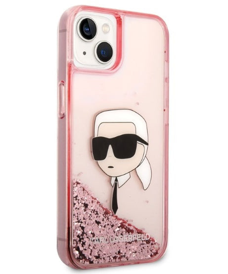 Оригинален кейс за iPhone 14 - Karl Lagerfeld Liquid Glitter Karl's Head
