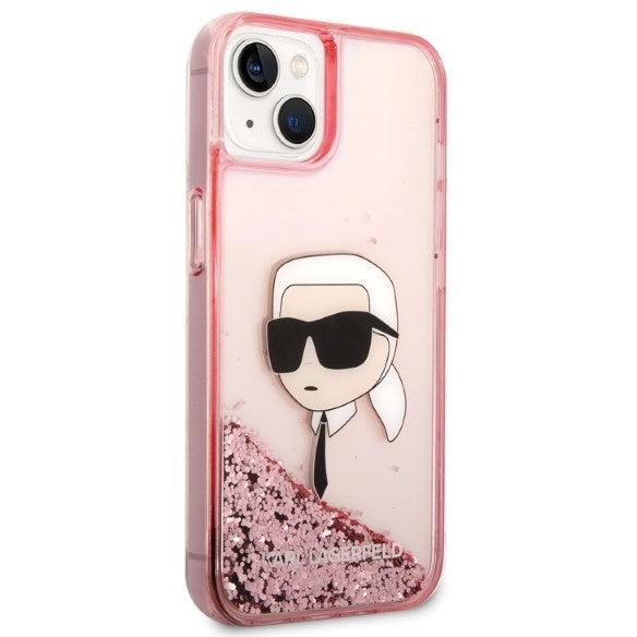 Оригинален кейс за iPhone 14 - Karl Lagerfeld Liquid Glitter Karl's Head