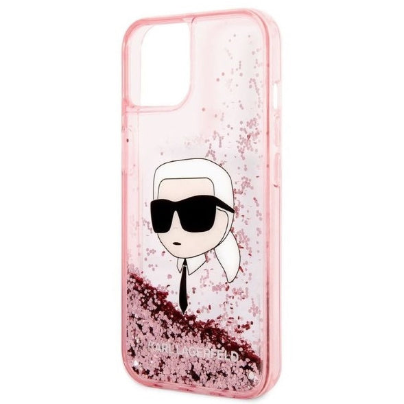 Оригинален кейс за iPhone 14 - Karl Lagerfeld Liquid Glitter Karl's Head