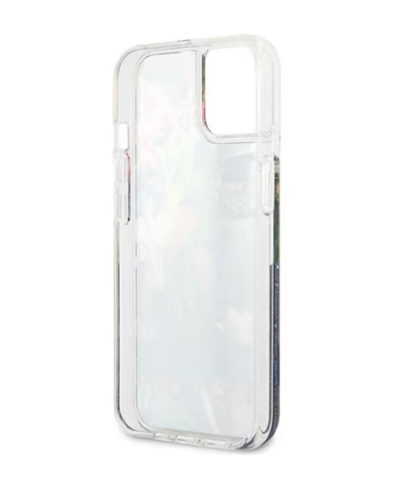 Оригинален кейс за iPhone 13 Pro Max - GUESS Flower Liquid Glitter