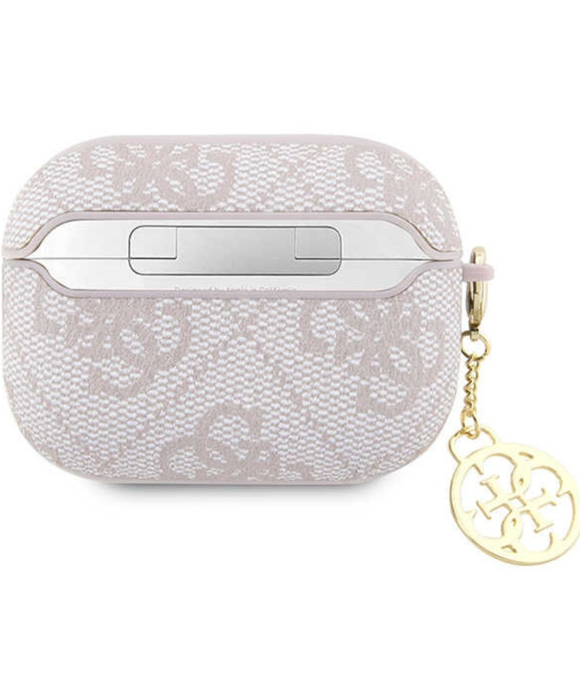 Оригинален калъф за Apple AirPods Pro 2 - Guess 4G Charm Collection, розов