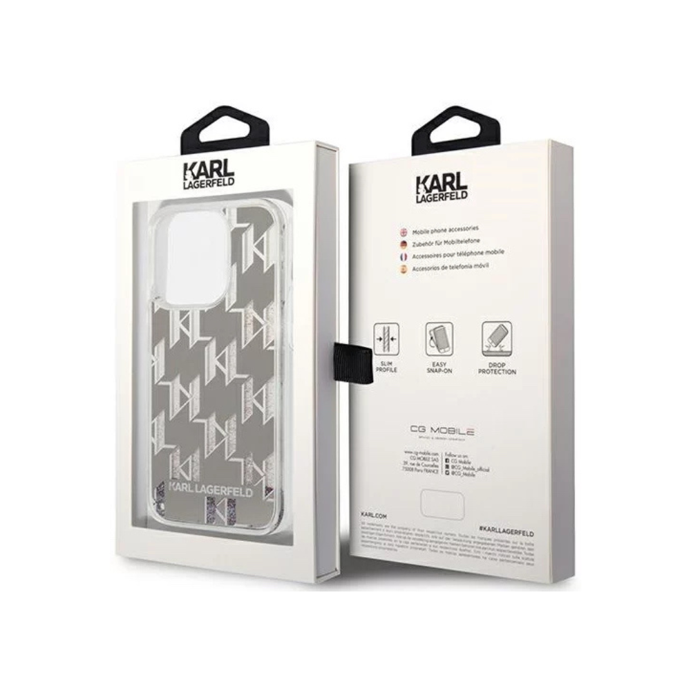 Оригинален кейс за iPhone 14 Pro - Karl Lagerfeld - прозрачен