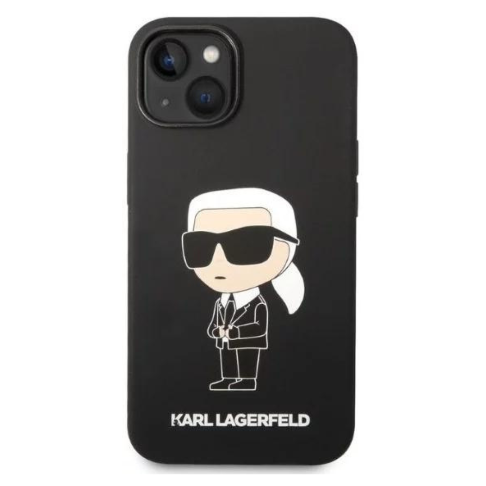 Оригинален кейс за iPhone 14 - Karl Lagerfeld Silicone Ikonik Black