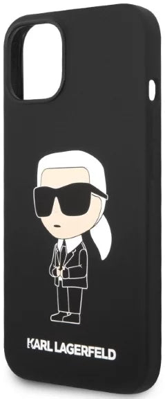 Оригинален кейс за iPhone 14 - Karl Lagerfeld Silicone Ikonik Black