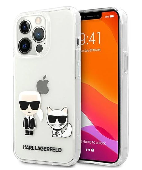 Оригинален кейс за iPhone 13 Pro - Karl Lagerfeld Silicone Karl Choupette White