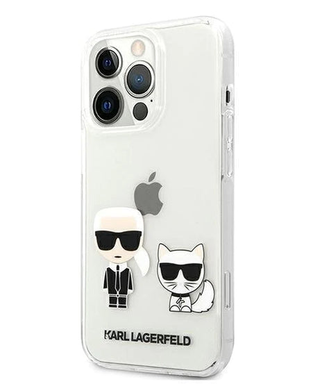Оригинален кейс за iPhone 13 Pro - Karl Lagerfeld Silicone Karl Choupette White