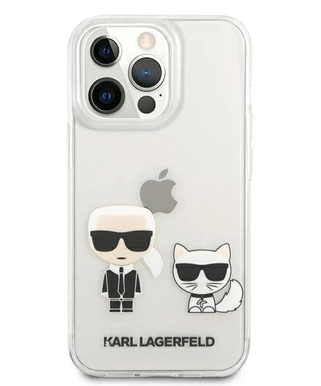 Оригинален кейс за iPhone 13 Pro - Karl Lagerfeld Silicone Karl Choupette White