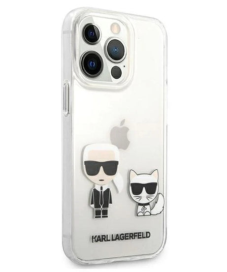 Оригинален кейс за iPhone 13 Pro - Karl Lagerfeld Silicone Karl Choupette White