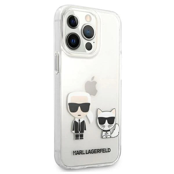 Оригинален кейс за iPhone 13 Pro - Karl Lagerfeld Silicone Karl Choupette White