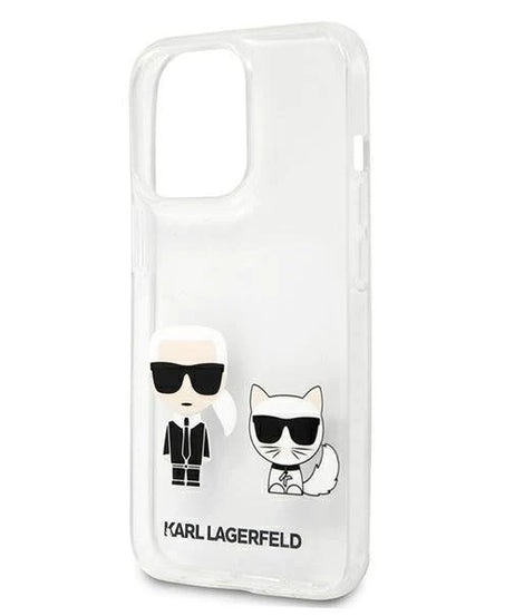 Оригинален кейс за iPhone 13 Pro - Karl Lagerfeld Silicone Karl Choupette White