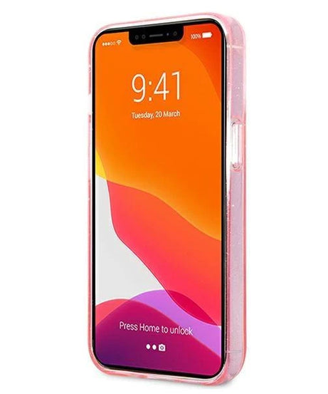 Оригинален кейс за iPhone 13 Pro Max - Karl Lagerfeld Glitter Karl's & Choupette Pink