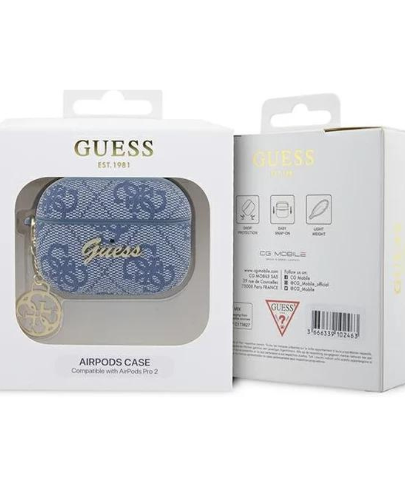 Оригинален калъф за Apple AirPods Pro 2 - Guess 4G Blue Charm Collection