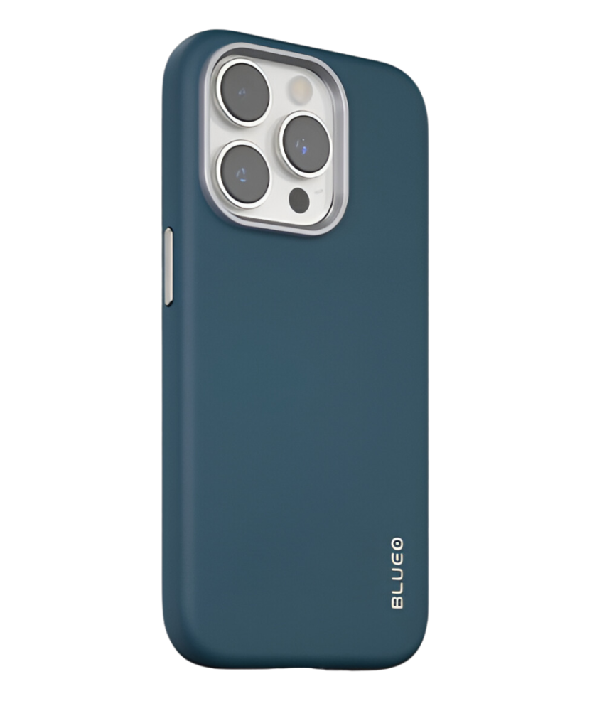 Кожен MagSafe калъф BLUEO за iPhone 15 Pro Max – син