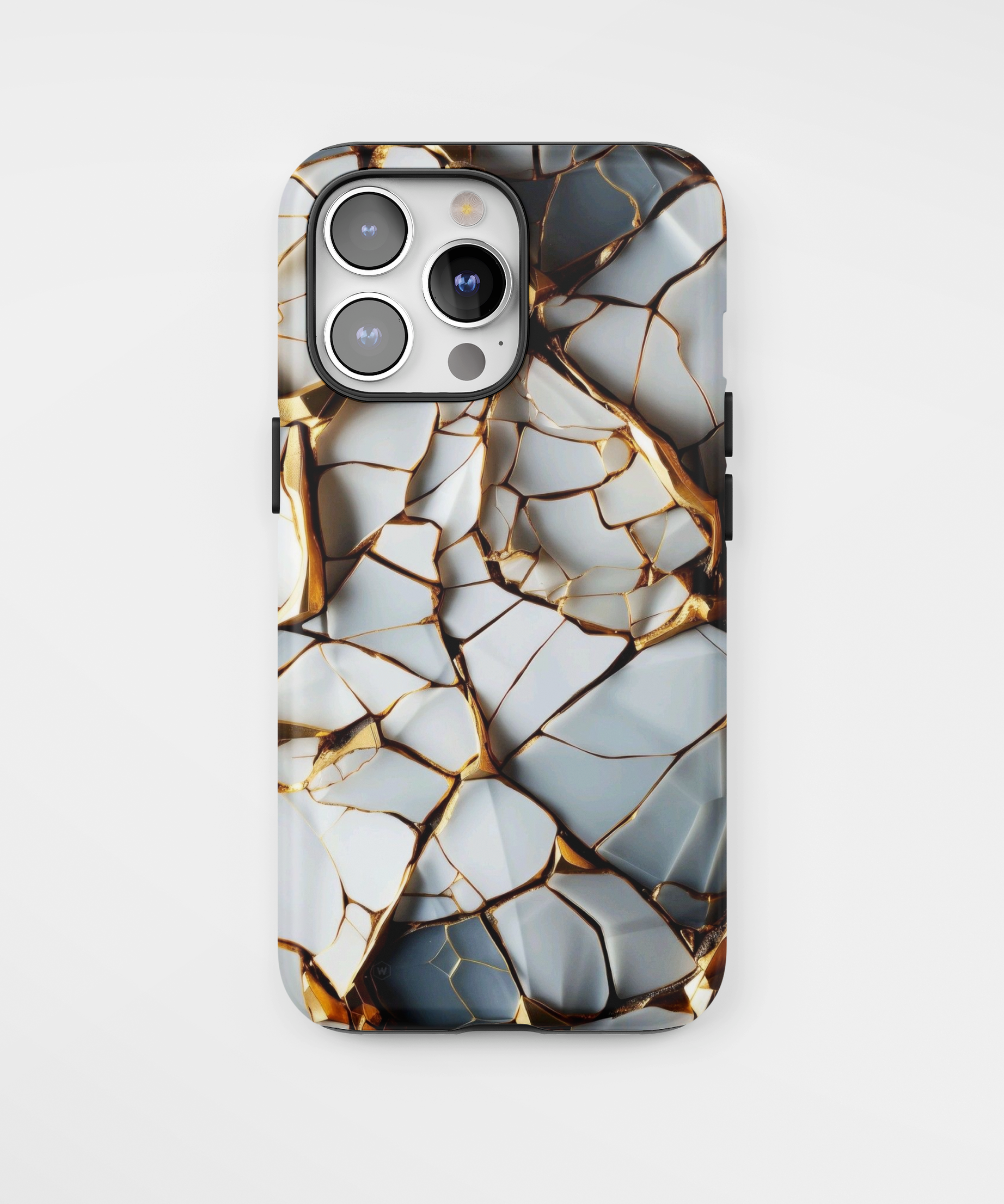 Силиконов Premium Marble Кейс за iPhone - White Garden