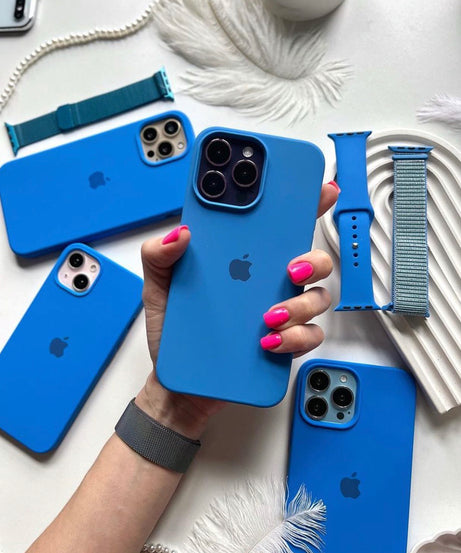 Official Apple Silicone Case - Кралско син