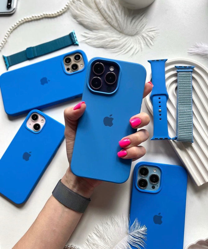 Official Apple Silicone Case - Кралско син