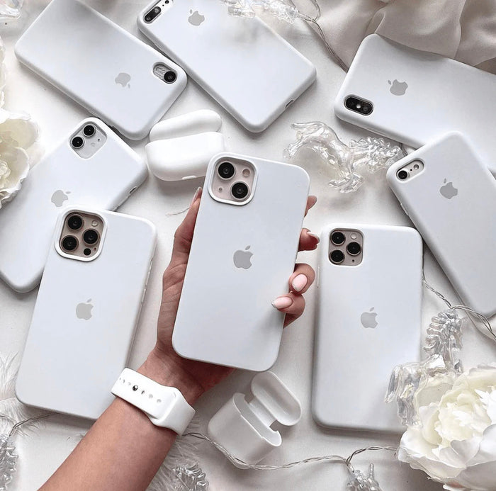 Official Apple Silicone Case - Бял