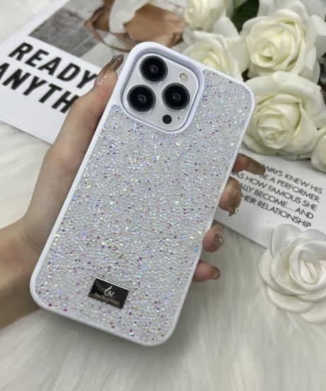 Swarovski силиконов кейс - Бял