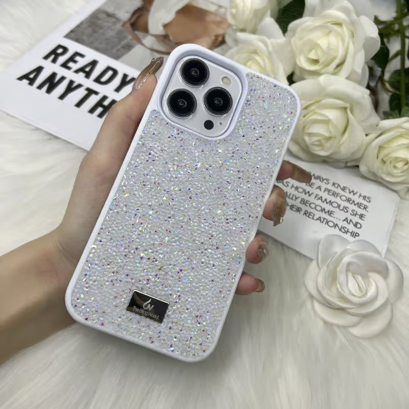 Swarovski силиконов кейс - Бял