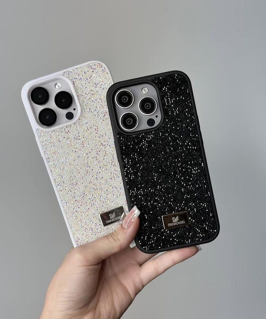 Swarovski силиконов кейс - Черен