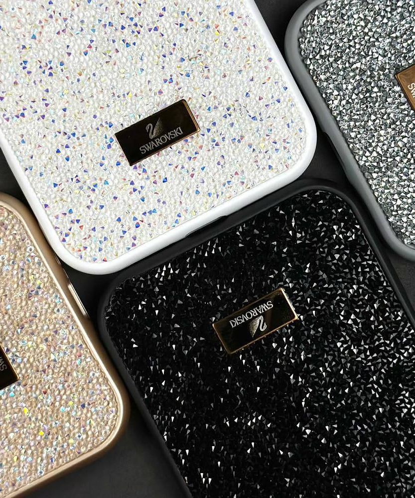 Swarovski силиконов кейс - Черен