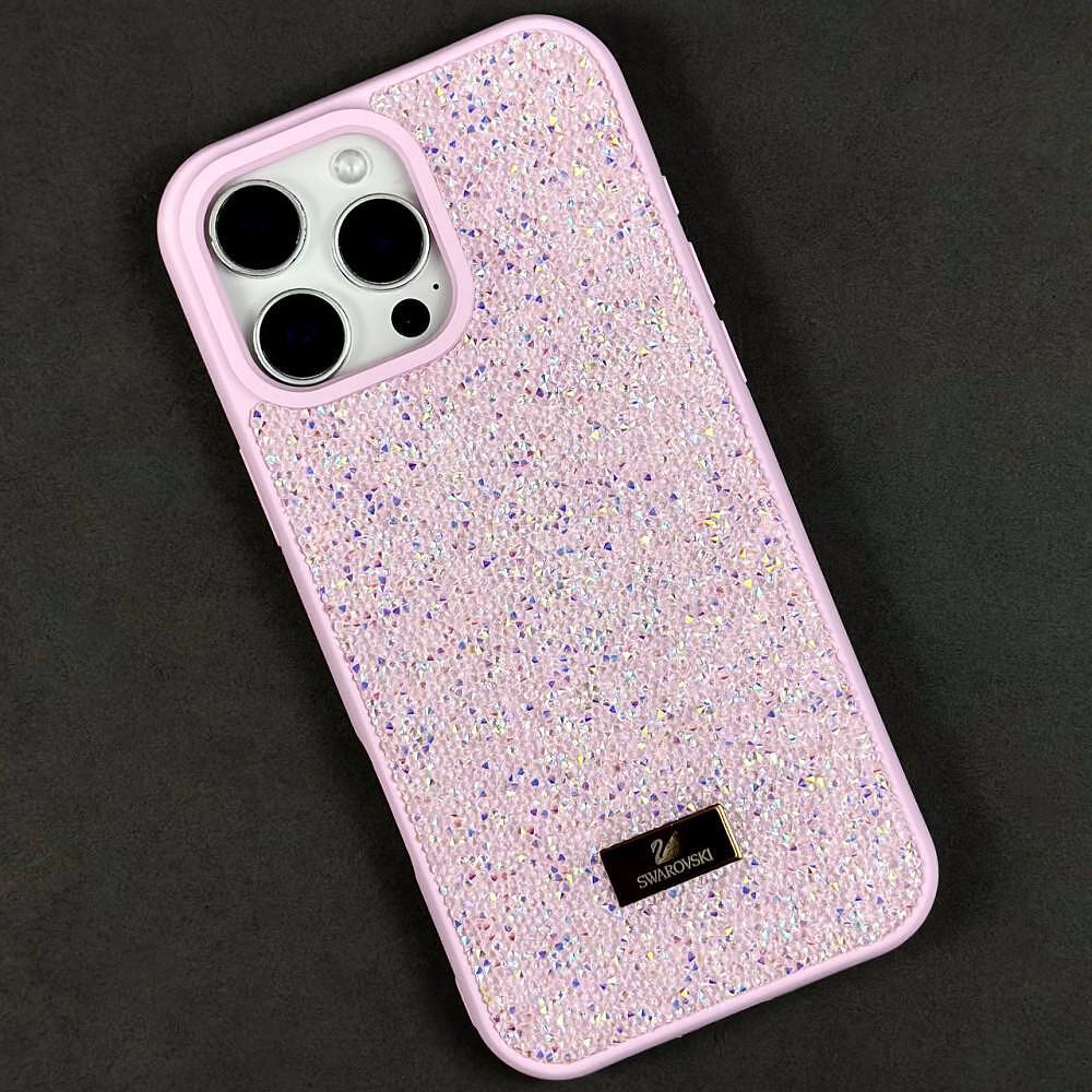 Swarovski силиконов кейс - Розов