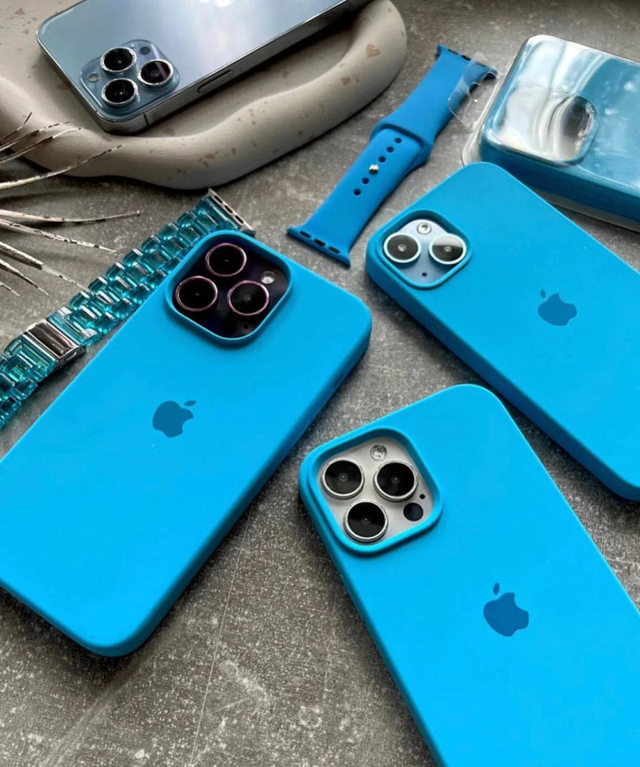 Official Apple Silicone Case - Дънково син
