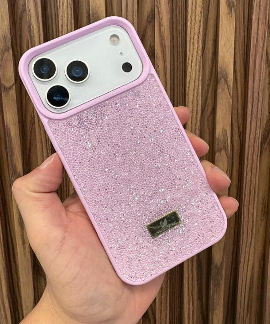Swarovski силиконов кейс - Розов