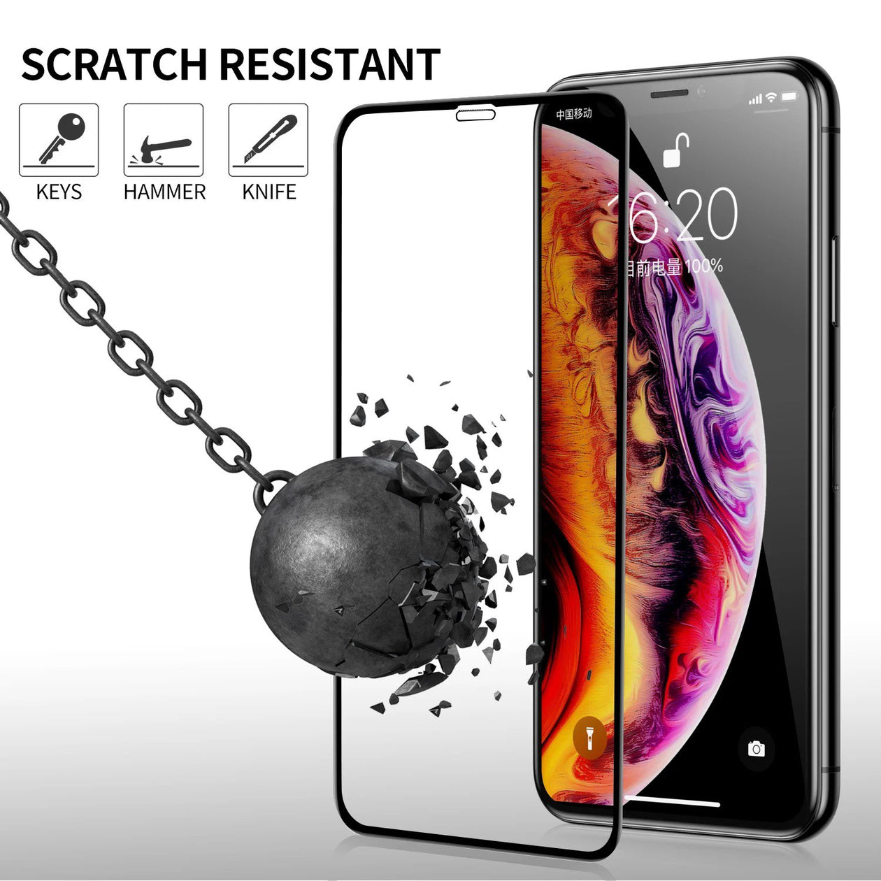 Стъклен протектор за iPhone - OG 5D Slim с цяло лепило